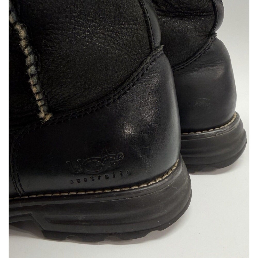 UGG Brooks Tall Boots Women's Size 8 Black Shearling Leather 5490 Winter - Picture 9 of 15